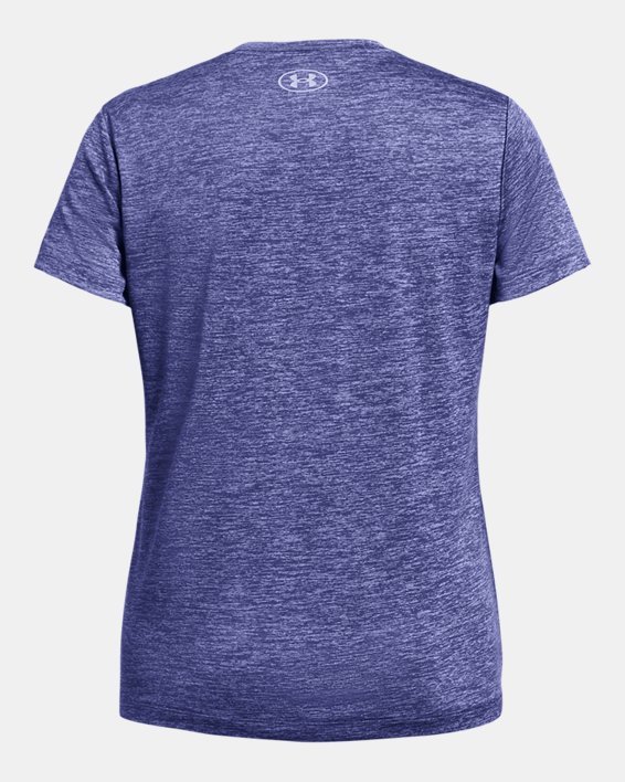 Women's UA Tech™ Twist Short Sleeve in Purple image number 3